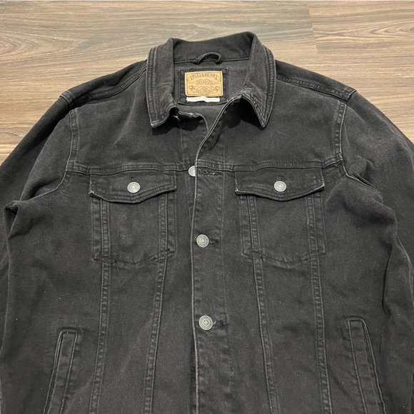 Pull & Bear Men's Charcoal Denim Jacket - Picture 3 of 9